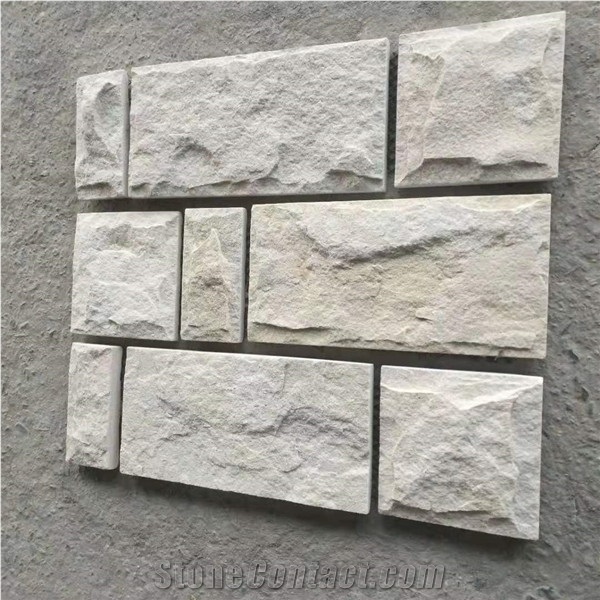 White Sandstone Mushroom Outdoor Wall Cladding