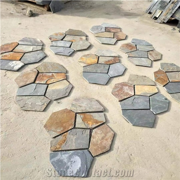 Yellow Crazy Paver, Wall and Floor Decoration, Garden Wall Cladding