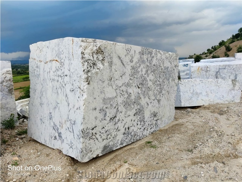 Alaska Crystal White Granite Blocks