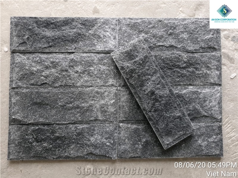 Black Mushroom Face Marble for Wall Decoration