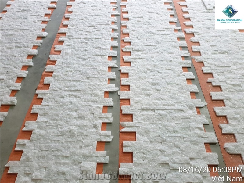 Crystal White Marble Wall Panel Combinantion Design
