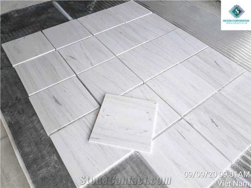 Elegant Milky White Marble Flooring