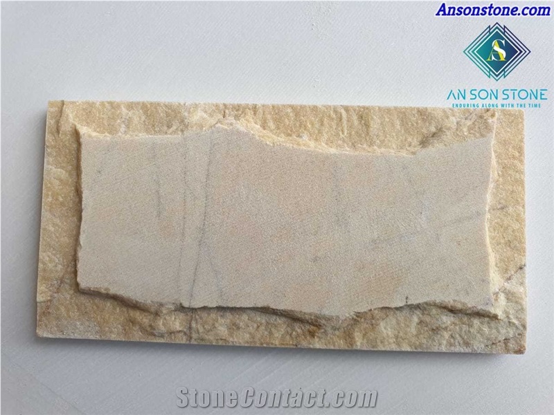 Honed and Mushroom Face Marble Split Wall Stone