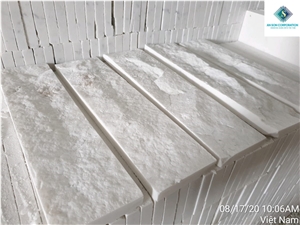 Split up Milky Face Marble Wall Panel Cheap Price