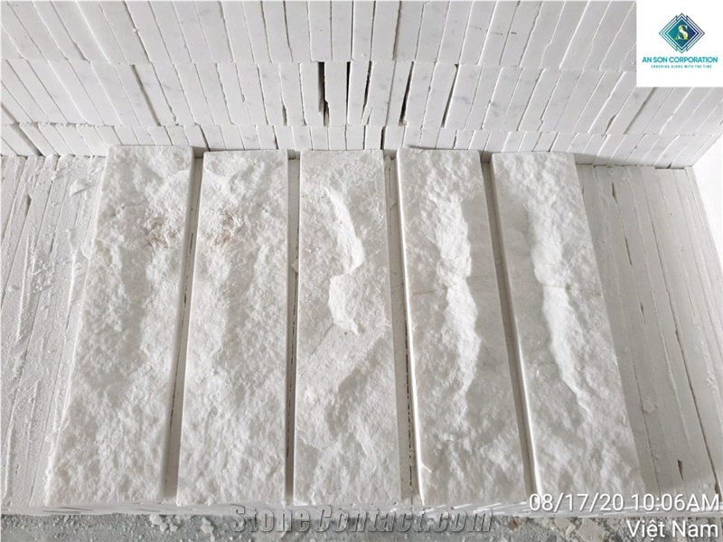 Split up Milky Face Marble Wall Panel Cheap Price