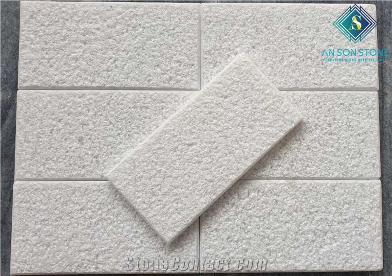 Top Quality White Bush Hammered Marble