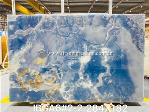 Cheap Blue Onyx Slabs,Tiles for Walling Cladding