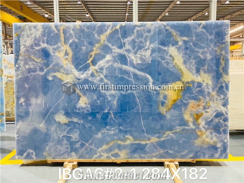 Famous Blue Onyx Slabs,Tiles for Walling Cladding