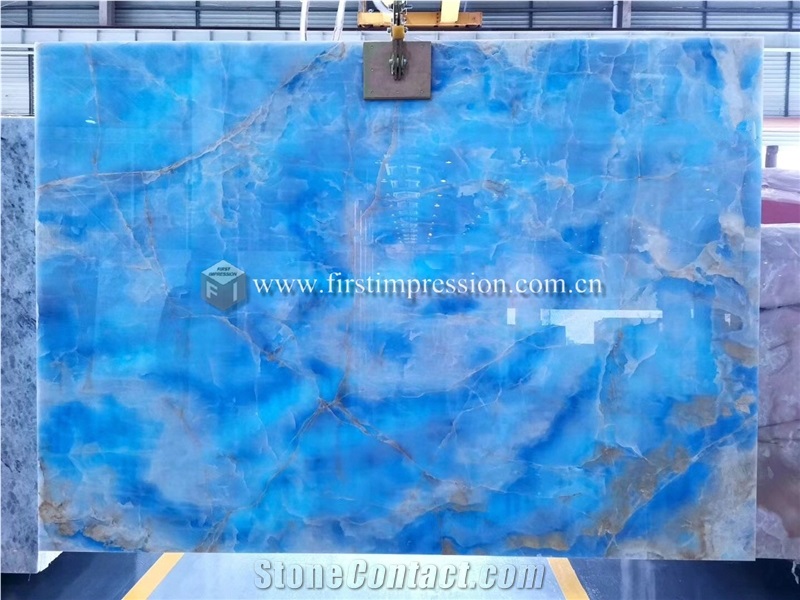 Famous Blue Onyx Slabs,Tiles for Walling Cladding