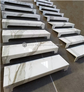 Italy Calacatta White Marble Steps
