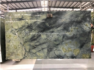Pretty Peacock Dreaming Green Marble Slabs,Tiles