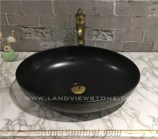 Black Bathroom Sink Wash Basin Porcelain Basins