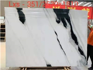 China Panda White Marble Polished Big Slabs