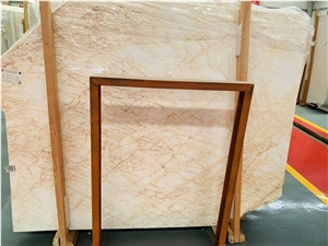 China Spider Pink Marble Slabs Interior Wall Tiles