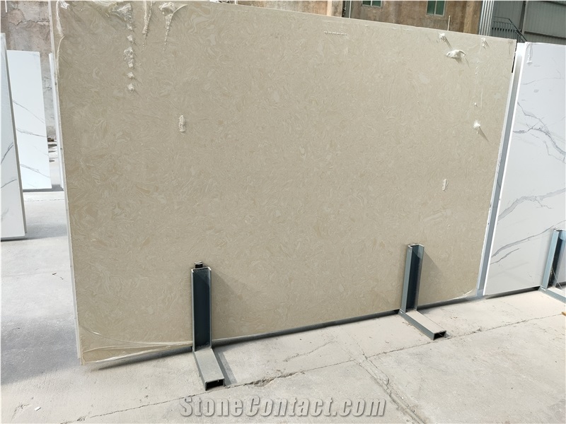 Grey Beige Artificial Marble Stone 2cm Slabs