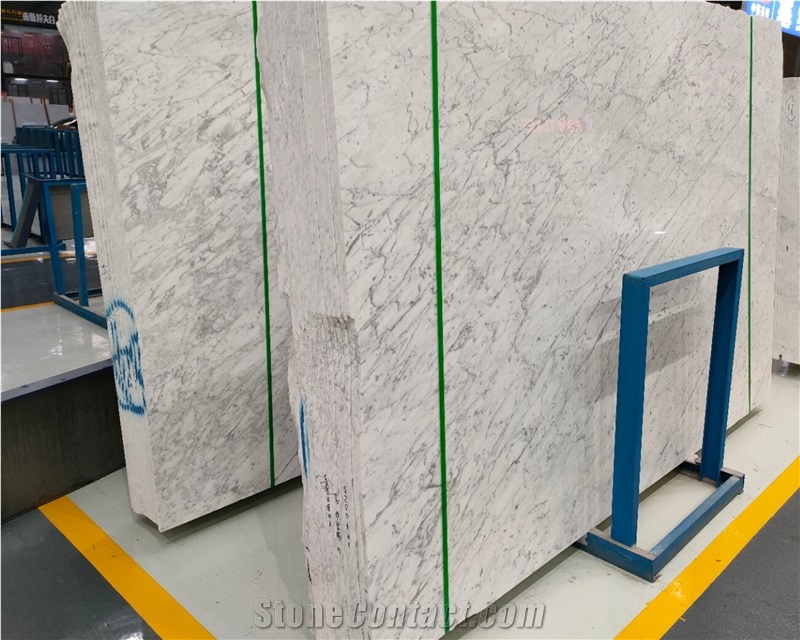 Top Bianco Carrara White Marble Big Polished Slabs