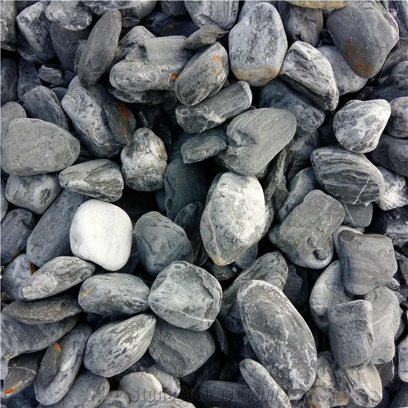 Granite Pavers Black Pebble Stone