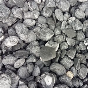 Natural Black Tumbled Stone for Decorative Home