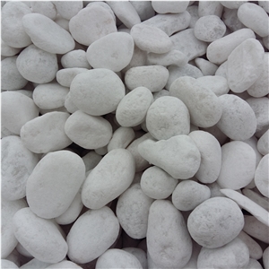 Roundness Shape White Color Pebble Stone