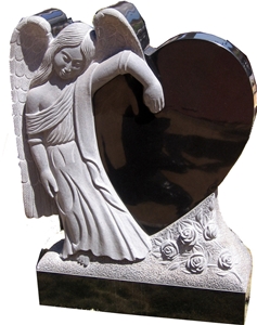 Angel Heart Shape Headstone Gravestone