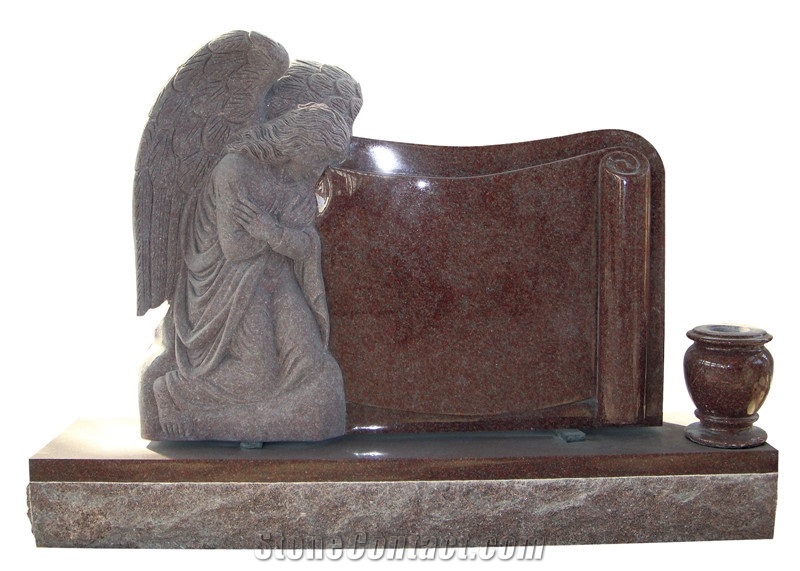 Angel Heart Shape Headstone Gravestone