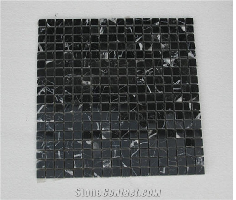 Black Glass Mosaic Mosaic Tile