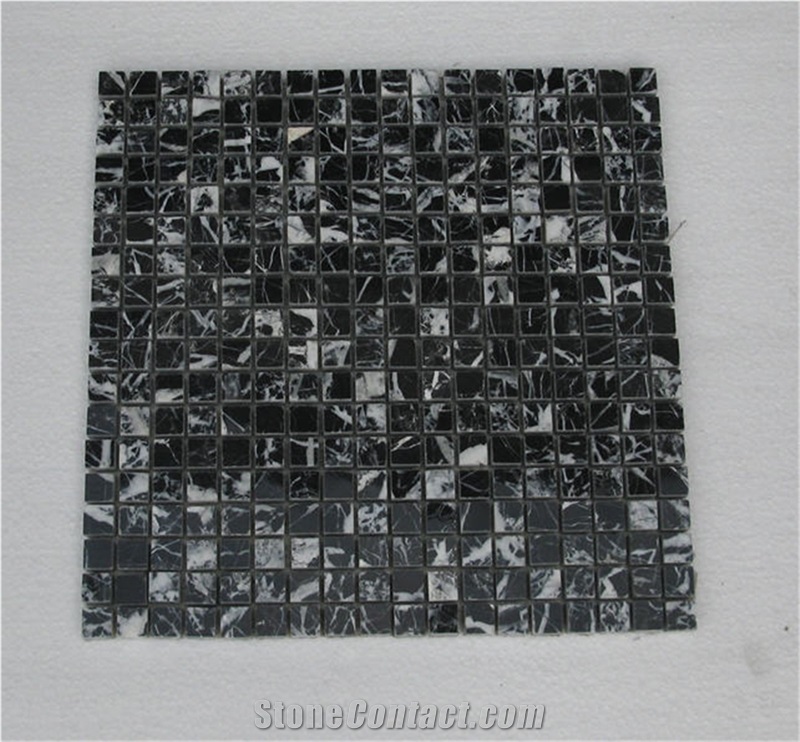 Black Glass Mosaic Mosaic Tile