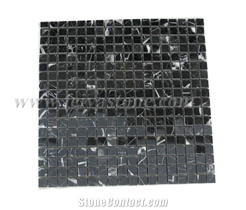 Black Polished Mosaic Split Mosaic