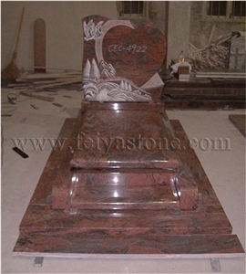 Red Granite Monument Tombstone Headstone