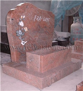 Red Granite Monument Tombstone Headstone