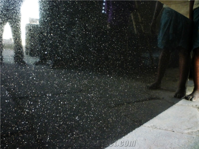 Black Galaxy Granite for Floor Tile Kitchen Countertop