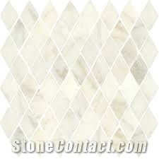 Calacatta Gold Marble Herringbone Wall Mosaic