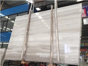 China White Wood Marble Slabs & Tiles
