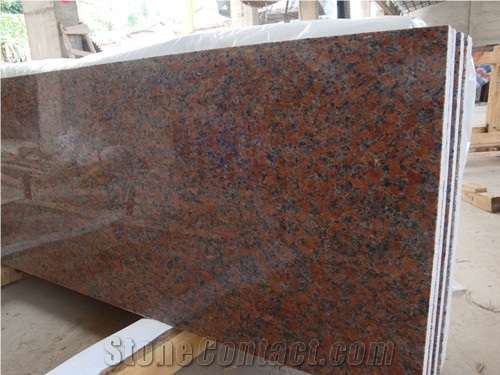 G562 Red 2cm Polished Granite Slabs Wall Tiles