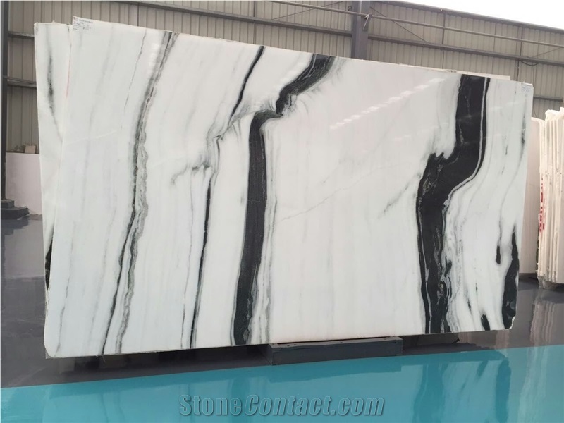 Panda White Marble Slabs Flooring Tiles From China
