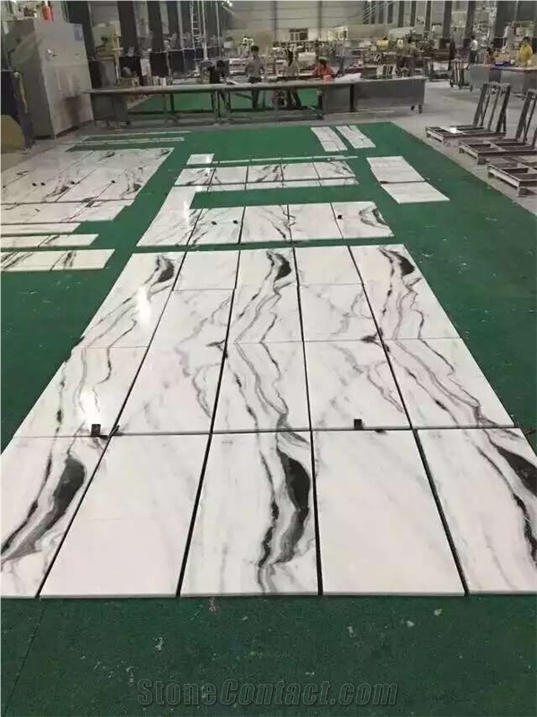 Panda White Marble Slabs Flooring Tiles From China