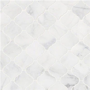 White Marble Bathroom Wall Backsplash Mosaic