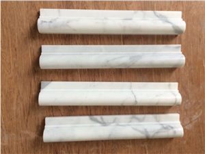 White Marble Wall Molding, Pencil Liners