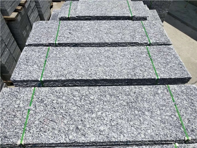 White Wave Granite Slabs Polished Tiles