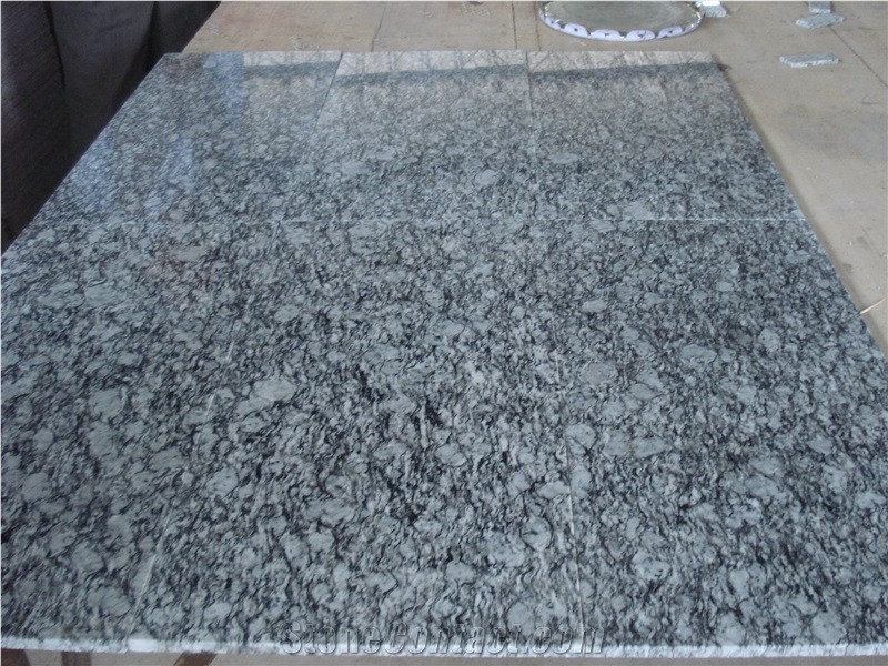 White Weave Granite 2cm Polished Slabs Wall Tiles