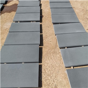 Black Honed Finish Basalt Flooring Tiles Stone