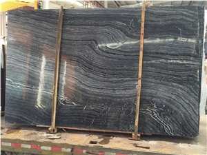 China Black Serpentine Marble Tile Slab Wall