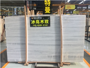 China Iceland Grey Wood Marble Slabs Tiles Floor