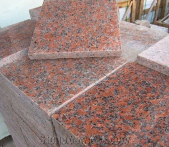 China Maple Red Granite G562 Slabs Tiles Floor