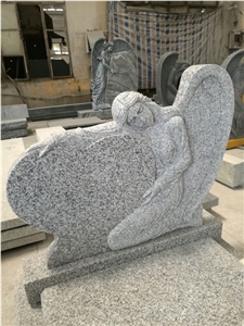 French Type Tombstone Granite Angel Monuments