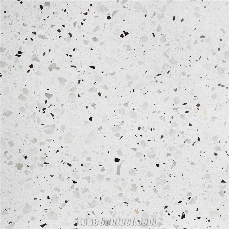 White Cement Terrazzo Floor Wall Slabs Tiles