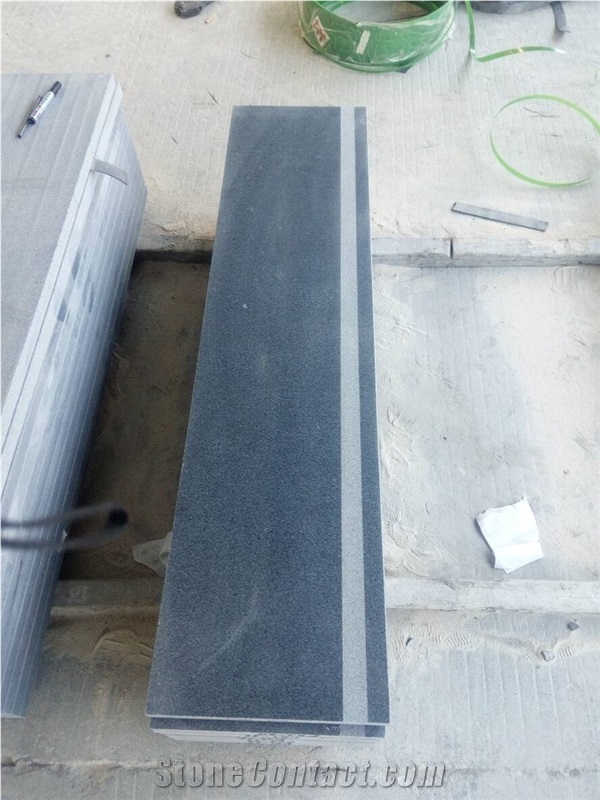 G654 Dark Grey Granite Polished Steps