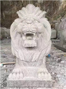 Cheap Simple Crouched Lion Garden Sculpture