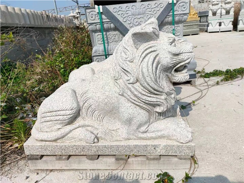 Cheap Street Lions Sculpture Granite Carving