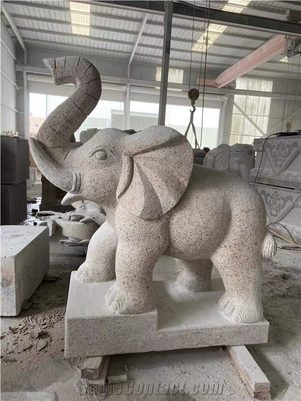 Garden Stone Animal Sculpture Elephant Statues